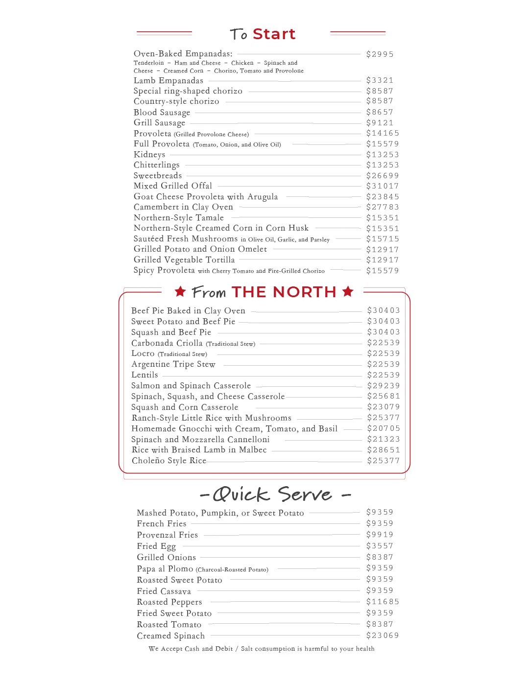 Menu — Page 2