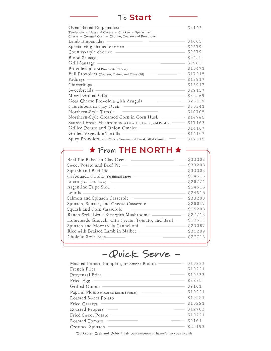 Menu — Page 2