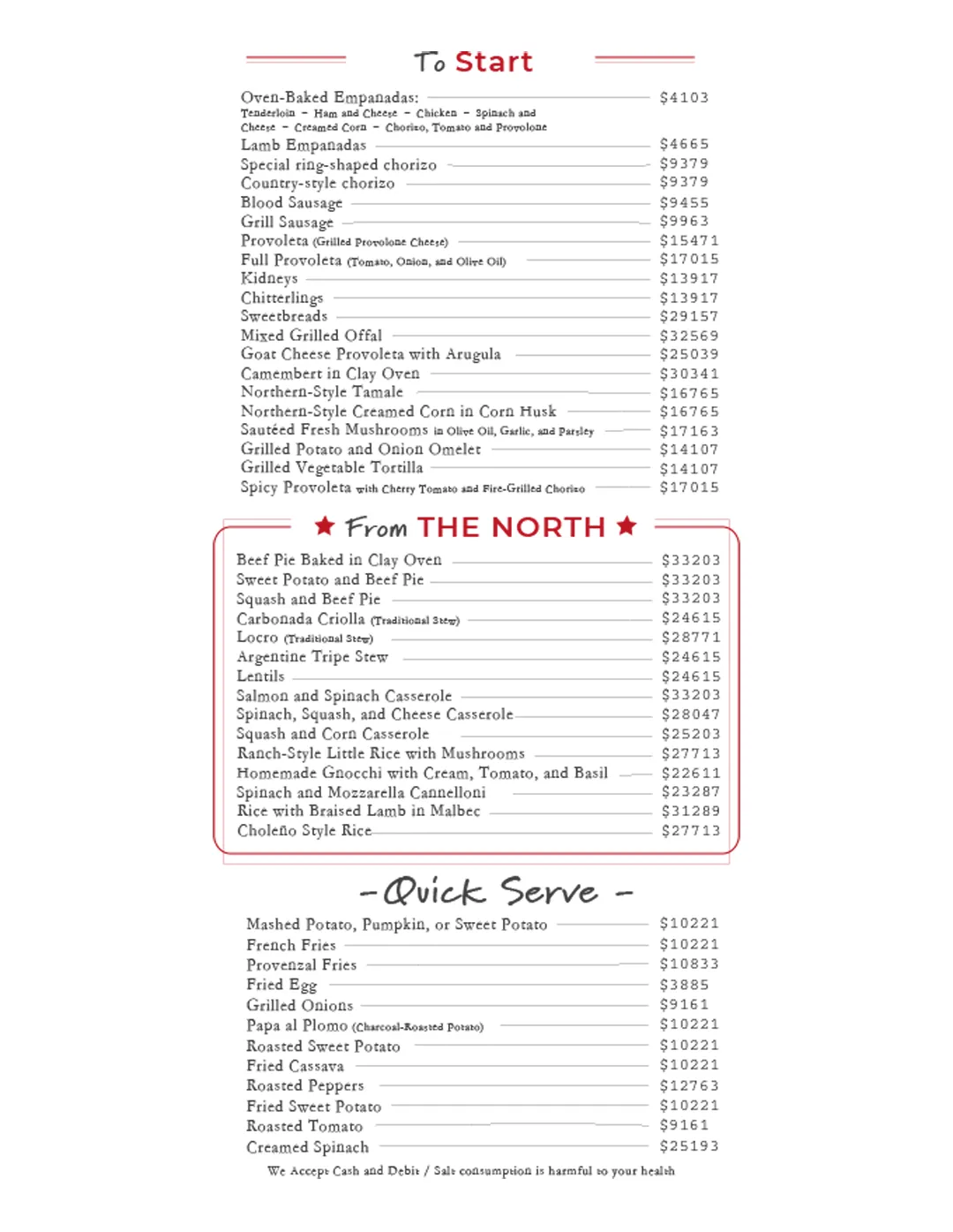 Menu — Page 2