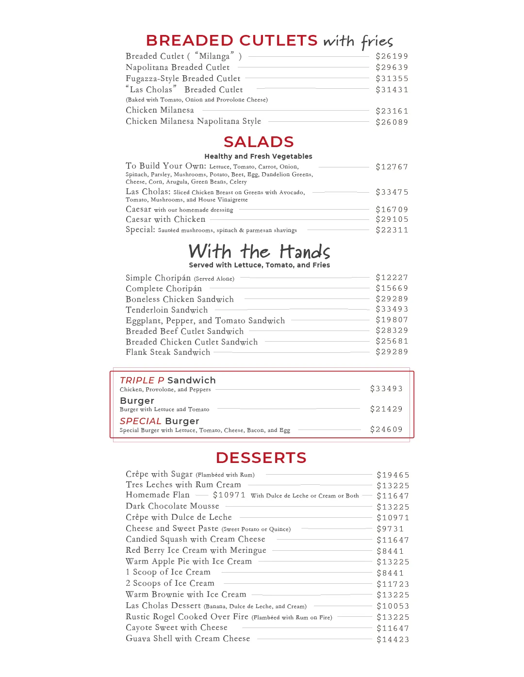 Menu — Page 4