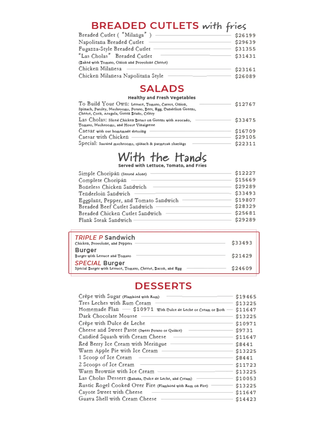 Menu — Page 4